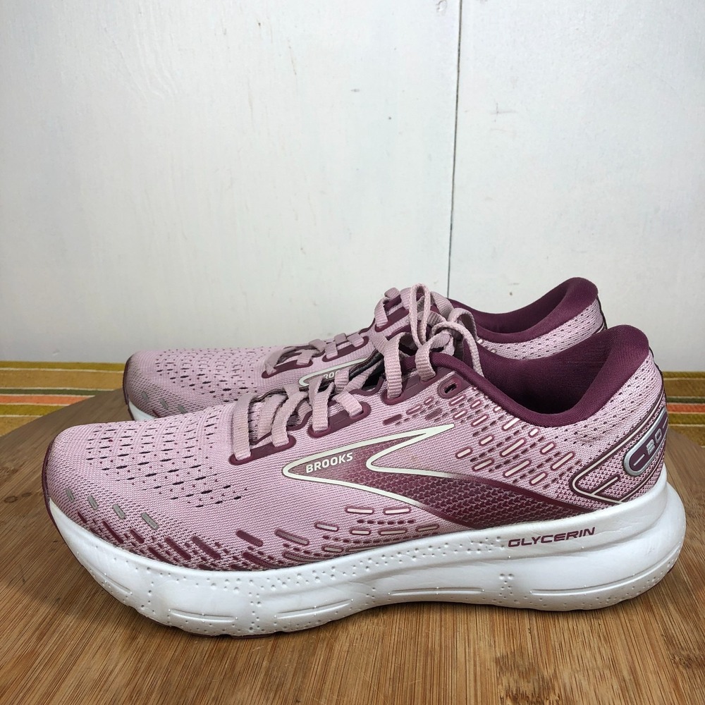 brooks glycerin 20 womens size 9 shoes purple athletic running sneakers - Picture 1 of 13